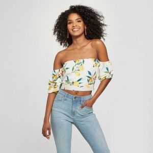 Lemon Cold Shoulder Shirt